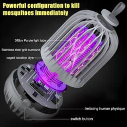 Appareille de Moustiques et Insectes Électrique Puissante et Portable Sans Produits Chimiques - صاعق وقاتل البعوض والحشرات 4