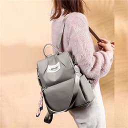 Sac à dos oxford Antivol étanche Pour Femme - Gris 4