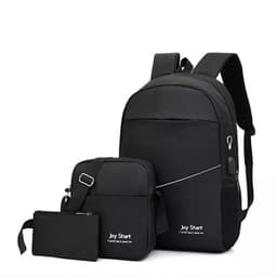 3 PCS Sac à dos multifonctionnel Avec Sortie USB ET Sortie kit-man - Noir 1