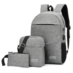 3 PCS Sac à dos multifonctionnel Avec Sortie USB ET Sortie kit-man - Gris 2