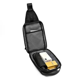 Fashion Black Sac de poitrine décontracté pour hommes avec bandoulière LX068 - Noir 4
