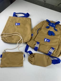 Ensemble de sacs d’école Kawai pour adolescents 4Pcs Lapin X Marron – محفظة 4 قطع كاواي بني  5
