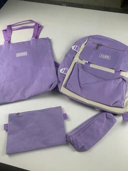 Ensemble de sacs d’école Kawai pour adolescents 4Pcs CLBD V1 Mauve – محفظة 4 قطع كاواي بنفسجي 6