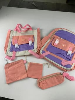 Ensemble de sacs d’école Kawai pour adolescents 5Pcs Guiyu V1 Rose – محفظة 5 قطع كاواي وردي 5