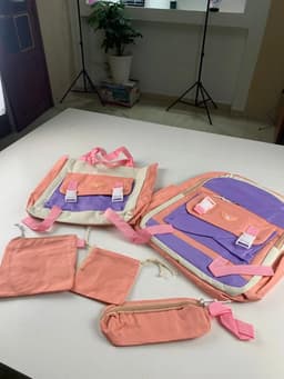 Ensemble de sacs d’école Kawai pour adolescents 5Pcs Guiyu V1 Rose – محفظة 5 قطع كاواي وردي 6