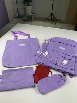Ensemble de sacs d’école Kawai pour adolescents 5Pcs CLBD V2 Mauve – محفظة 5 قطع كاواي بنفسجي 2