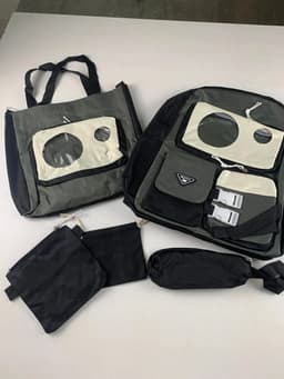 Ensemble de sacs d’école Kawai pour adolescents 5Pcs Guiyu V2 Noir et Gris– محفظة 5 قطع كاواي أسود ورمادي 2