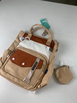 Ensemble de sacs d’école Kawai pour Enfants 2Pcs Avec Pochette Beige – محفظة 2 قطع كاواي مع محفظة صغيرة بيج 4