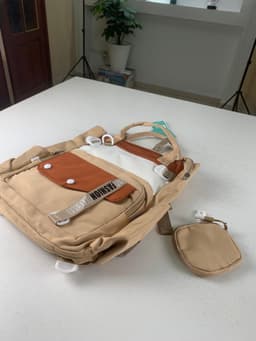 Ensemble de sacs d’école Kawai pour Enfants 2Pcs Avec Pochette Beige – محفظة 2 قطع كاواي مع محفظة صغيرة بيج 2