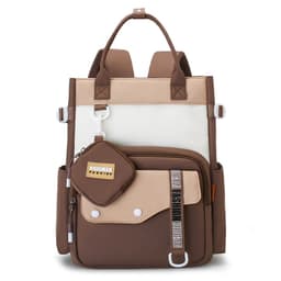 Ensemble de sacs d’école Kawai pour Enfants 2Pcs Avec Pochette Marron – محفظة 2 قطع كاواي مع محفظة صغيرة بني 1