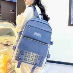 Ensemble de sacs d’école Kawai pour adolescents 4Pcs HAOLIDA V1 Bleu – محفظة 4 قطع كاواي أزرق 3