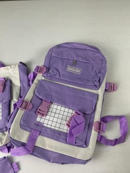 Ensemble de sacs d’école Kawai pour adolescents 4Pcs HAOLIDA V1 Mauve – محفظة 4 قطع كاواي بنفسجي 6