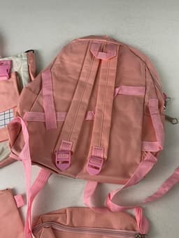 Ensemble de sacs d’école Kawai pour adolescents 4Pcs HAOLIDA V1 Rose – محفظة 4 قطع كاواي وردي 4
