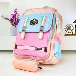Sac à Dos pour Enfants avec Trousse Assortie 2605 Rose – حقيبة ظهر مدرسية للأطفال مع مقلمة وردي 4
