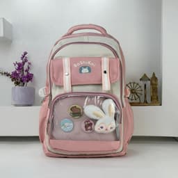 Sac à Dos Scolaire pour Enfants Style Kawaii BoShiKai Rose – حقيبة ظهر مدرسية للأطفال وردي 3