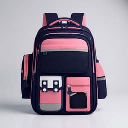 Sac à Dos Enfant pour École primaire de Haute Qualité Bleu et Rose – حقيبة ظهر مدرسية للأطفال أزرق ووردي 5