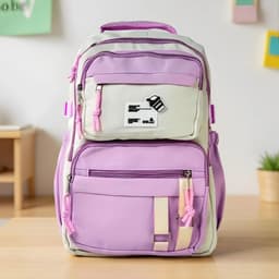 Sacs à dos d’école Style Décontracté Milkshake Mauve – حقيبة ظهر مدرسية بنفسجي 1
