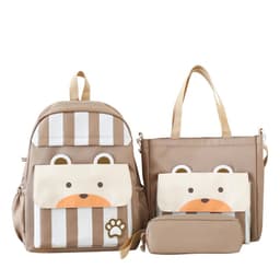 Ensemble de sacs d’école Kawai pour adolescents 3Pcs Ours Beige – محفظة 3 قطع كاواي بيج 2