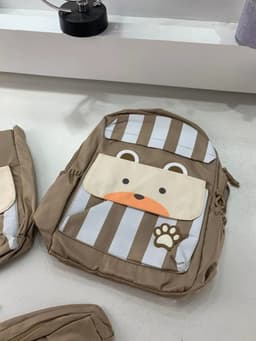 Ensemble de sacs d’école Kawai pour adolescents 3Pcs Ours Beige – محفظة 3 قطع كاواي بيج 6