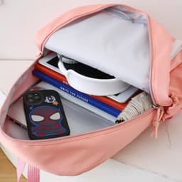 Ensemble de sacs d’école Kawai pour adolescents 3Pcs Ours Rose – محفظة 3 قطع كاواي وردي 6