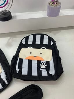 Ensemble de sacs d’école Kawai pour adolescents 3Pcs Ours Noir – محفظة 3 قطع كاواي أسود 2
