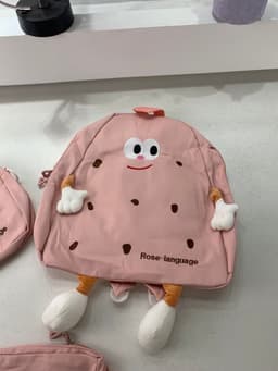 Ensemble de sacs d’école Kawai pour adolescents 3Pcs Language Rose – محفظة 3 قطع كاواي وردي 7