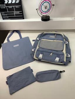 Ensemble de sacs d’école Kawai pour adolescents 4Pcs CLBD V3 Bleu – محفظة 4 قطع كاواي أزرق 7