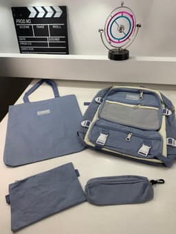 Ensemble de sacs d’école Kawai pour adolescents 4Pcs CLBD V3 Bleu – محفظة 4 قطع كاواي أزرق 5