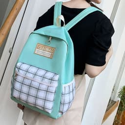 Ensemble de sacs d’école Kawai pour adolescents 4Pcs CLBD V4 Vert – محفظة 4 قطع كاواي أخضر 7