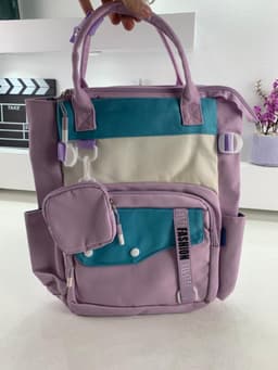 Ensemble de sacs d’école Kawai pour Enfants 2Pcs Avec Pochette Rose – محفظة 2 قطع كاواي مع محفظة صغيرة وردي 4