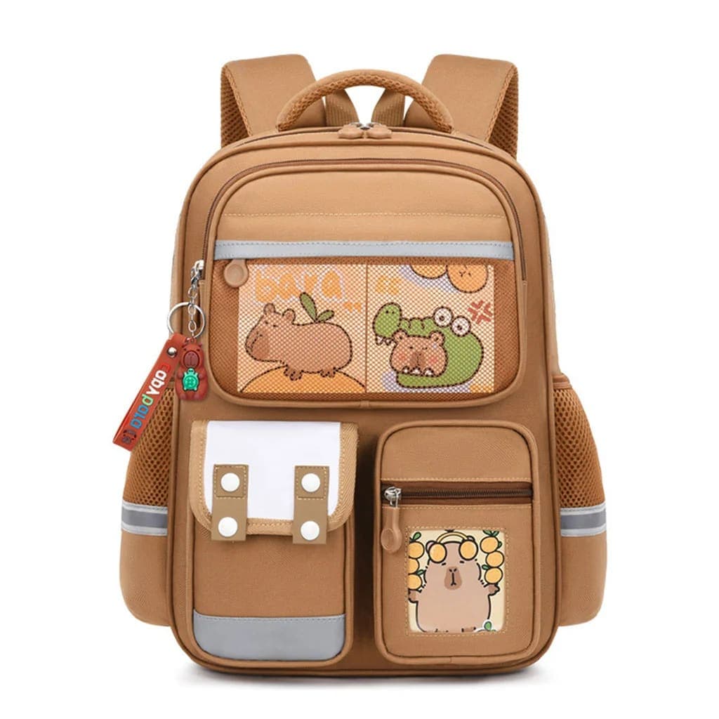 Sac à Dos Enfant pour École primaire de Haute Qualité Marron – حقيبة ظهر مدرسية للأطفال بني
