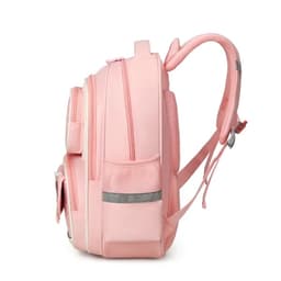 Sac à Dos Enfant Ludique avec Plusieurs Compartiment et un Peluche LM-5122 Rose – حقيبة ظهر للأطفال وردي 3