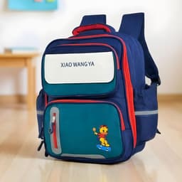 Sac à Dos Scolaire Orthopédique pour Enfants Xiao Wang Ya Bleu et Vert – محفظة مدرسية للأطفال أزرق وأخضر 1