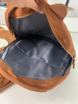 Ensemble de Sacs Snorlax 3Pcs Design Kawaii Marron – حقيبة مدرسية 3 قطع لون بني 9
