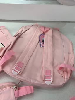 Ensemble de Sacs Snorlax 3Pcs Design Kawaii Rose- حقيبة مدرسية 3 قطع لون وردي 7
