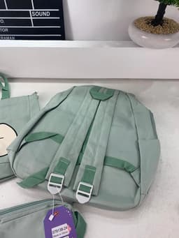 Ensemble de Sacs Snorlax 3Pcs Design Kawaii Vert – حقيبة مدرسية 3 قطع لون أخضر 5