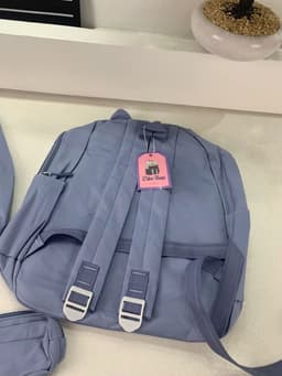 Ensemble de Sacs Snorlax 3Pcs Design Kawaii Bleu – حقيبة مدرسية 3 قطع لون أزرق 9