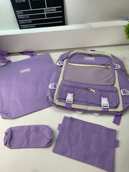 Ensemble de sacs d’école Kawai pour adolescents 4Pcs V3 CLBD Mauve – محفظة 4 قطع كاواي بنفسجي 4