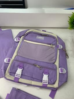 Ensemble de sacs d’école Kawai pour adolescents 4Pcs V3 CLBD Mauve – محفظة 4 قطع كاواي بنفسجي 6