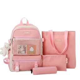 Ensemble de sacs d’école Kawai pour adolescents 4Pcs V3 CLBD Rose – محفظة 4 قطع كاواي وردي 2