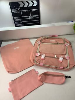 Ensemble de sacs d’école Kawai pour adolescents 4Pcs V3 CLBD Rose – محفظة 4 قطع كاواي وردي 7