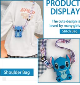 Porte-monnaie mignon à motif dessin animé Stitch pour enfants- محفظة نقود للأطفال 7