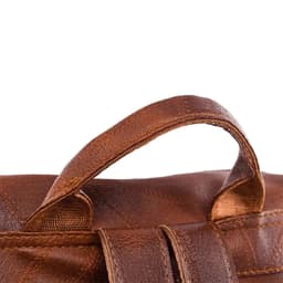 Sac à dos rétro en cuir synthétique pour femme marron - حقيبة ظهر نسائية من الجلد 6