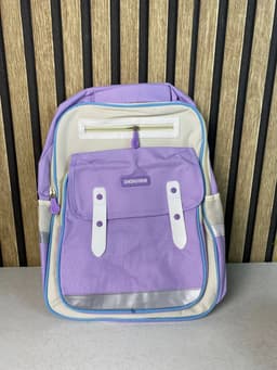 Sac à Dos Scolaire Style Kawaii Grand Volume Tissu Imperméable Mauve SACKDS01MV - حقيبة مدرسية بتصميم كاوايي 2