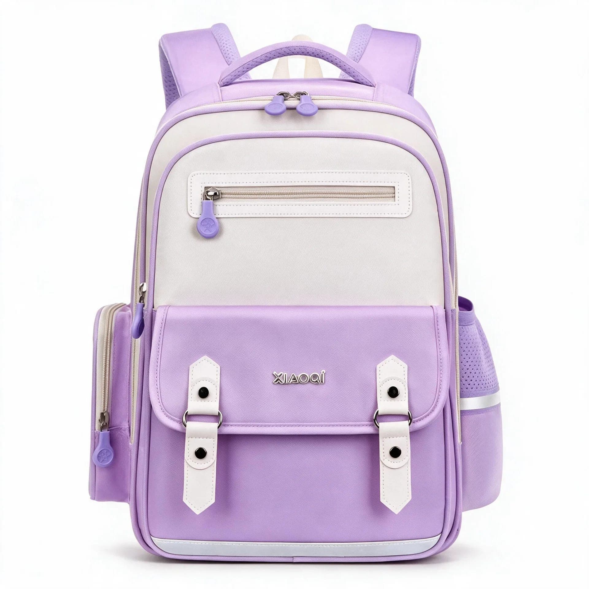 Sac à Dos Scolaire Style Kawaii Grand Volume Tissu Imperméable Mauve SACKDS08MV - حقيبة مدرسية بتصميم كاوايي