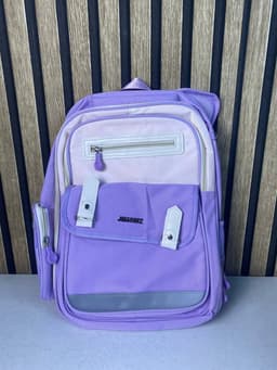 Sac à Dos Scolaire Style Kawaii Grand Volume Tissu Imperméable Mauve SACKDS08MV - حقيبة مدرسية بتصميم كاوايي 2