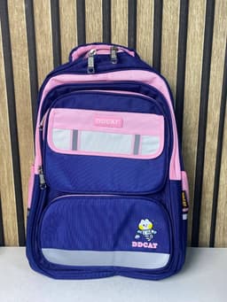Sac à Dos Scolaire Style Kawaii Grand Volume Tissu Imperméable Rose et Bleu SACKDS07RSB - حقيبة مدرسية بتصميم كاوايي 2
