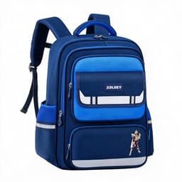Sac à Dos Scolaire Style Kawaii Grand Volume Tissu Imperméable Bleu SACKDS07B - حقيبة مدرسية بتصميم كاوايي 1