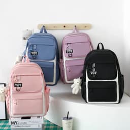 Sac à Dos Multifonctionnel Kawaii Grand Volume Imperméable et Résistant 4Pcs Bleu SACKDS12BL - حقيبة ظهر بعدة قطع بتصميم كاوايي 2