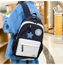 Sac à Dos Multifonctionnel Kawaii Grand Volume Imperméable et Résistant 4Pcs Noir SACKDS02N - حقيبة ظهر بعدة قطع بتصميم كاوايي 2